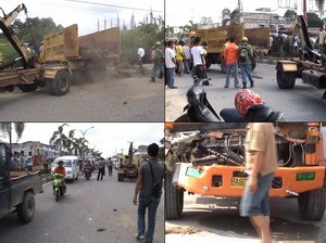 Tabrakan Beruntun Fuso VS Mobil Sampah Macetkan Jalinsum 500 Meter